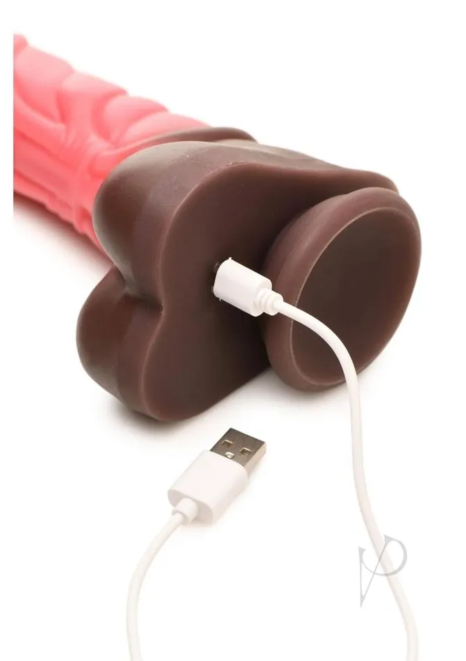 Creature Cocks Deluxe Centaur Thrusting and Vibrating Rechargeable Silicone Dildo PinkBrown Creature Cocks Dildos