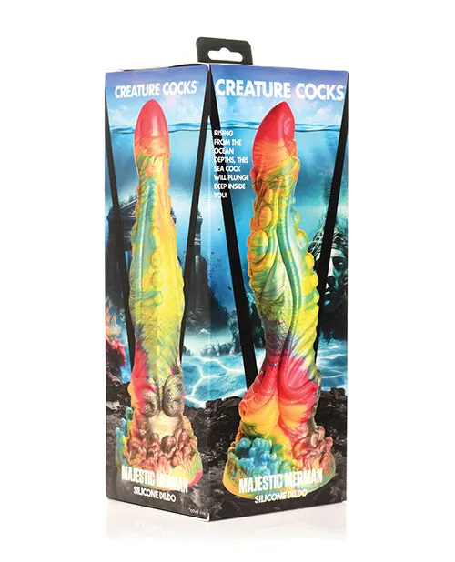 Creature Cocks Majestic Merman Silicone Dildo Rainbow Creature Cocks Dildos