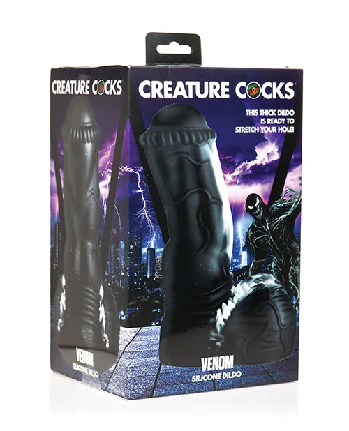 Creature Cocks Venom Silicone Dildo BlackWhite Creature Cocks Dildos
