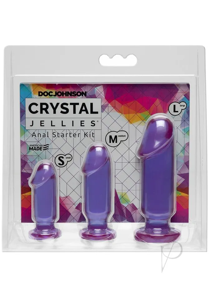 Crystal Jellies Anal Crystal Jellies Anal Starter 3 Piece Kit Purple