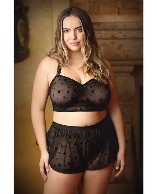 Curve By Fantasy Lingerie Vibrators Curve Nova Star Halter Top Shorts Black 3X4X Curve By Fantasy Lingerie Vibrators Curve Nova Star Halter Top Shorts Black 3X4X