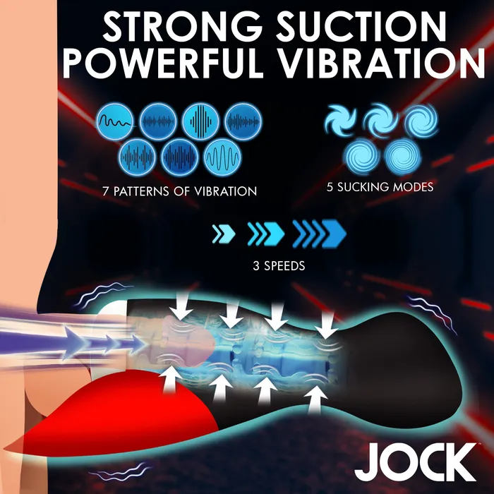 Curve Toys Male Sex Toys Sucking and Vibrating Masturbator Stimulation Tongue