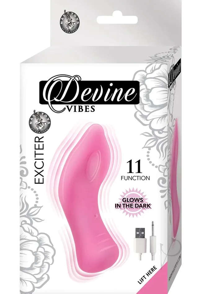 Devine Female Sex Toys Devine Vibes Exciter Rechargeable Silicone Glow In The Dark Vibrator Pink Devine Female Sex Toys Devine Vibes Exciter Rechargeable Silicone Glow In The Dark Vibrator Pink