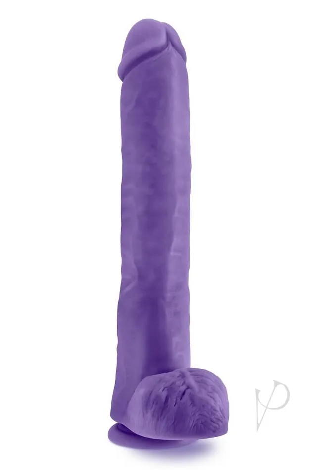 Dildos Au Naturel Au Naturel Bold Daddy Dildo with Suction Cup and Balls 14in Purple