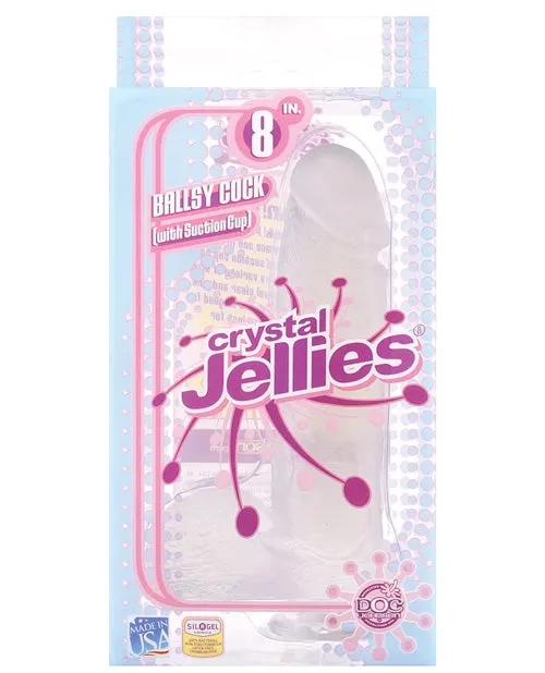 Dildos Crystal Jellies Crystal Jellies Dildo with Balls 8in Clear Dildos Crystal Jellies Crystal Jellies Dildo with Balls 8in Clear