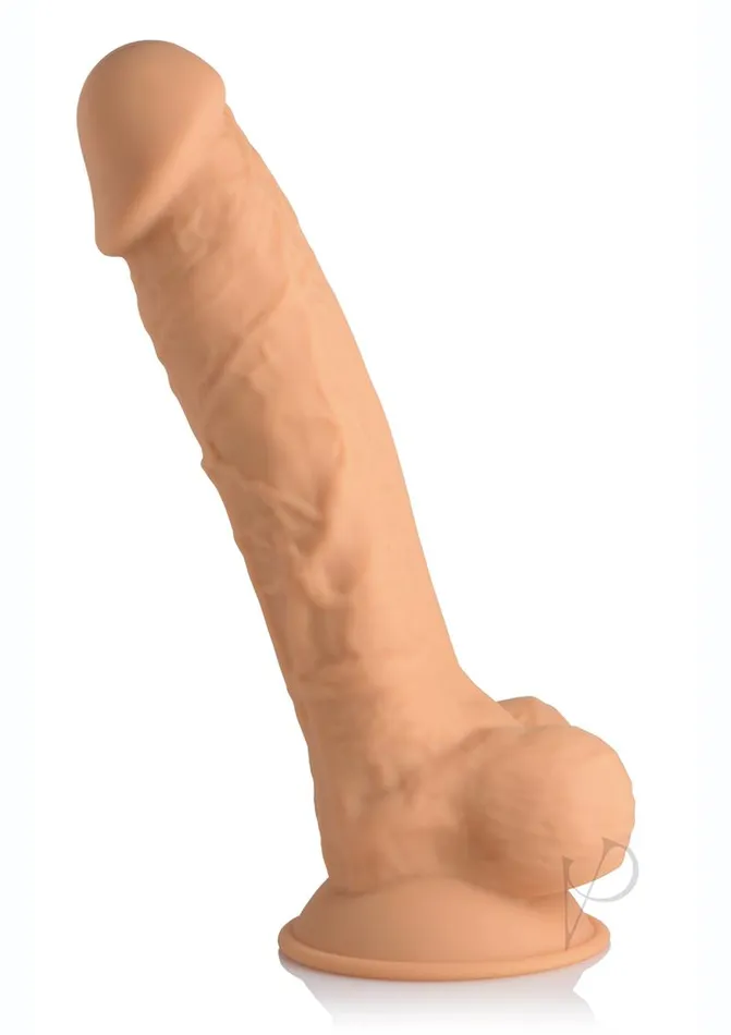 Dildos Fleshstixxx Dual Density Silicone Bendable Dong with Balls 85in Caramel Flesh Stixxx