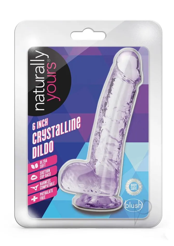 Dildos Naturally Yours Naturally Yours Crystalline Dildo 6in Amethyst