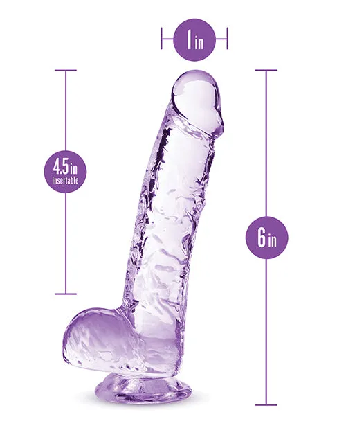 Dildos Naturally Yours Naturally Yours Crystalline Dildo 6in Amethyst