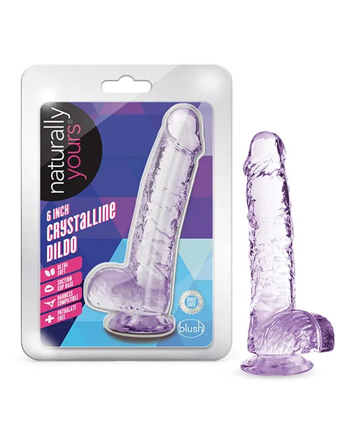 Dildos Naturally Yours Naturally Yours Crystalline Dildo 6in Amethyst