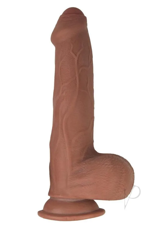 Dildos Realcocks Realcocks Dual Layered Uncut Slider Fat Dick Dildo 9in Caramel