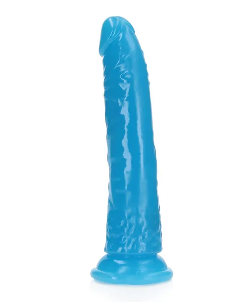 Dildos Realrock Shots RealRock 7 Slim Dildo Glow in the Dark Neon Blue Dildos Realrock Shots RealRock 7 Slim Dildo Glow in the Dark Neon Blue