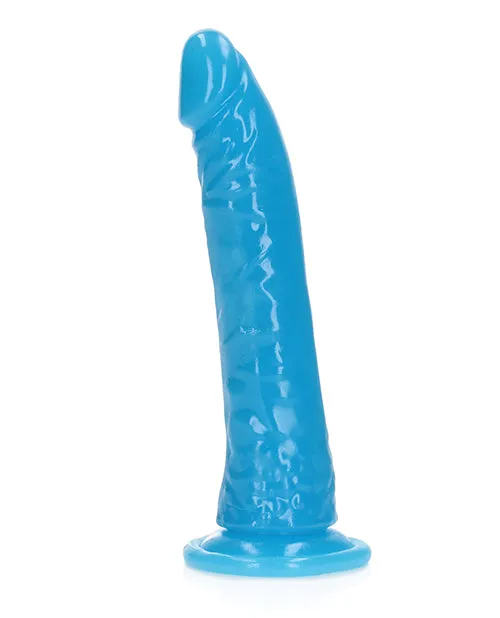 Dildos Realrock Shots RealRock 7 Slim Dildo Glow in the Dark Neon Blue Dildos Realrock Shots RealRock 7 Slim Dildo Glow in the Dark Neon Blue