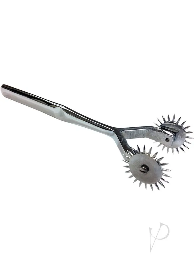 Dildos Rouge Two Prong Stainless Steel Pinwheel Silver Rouge