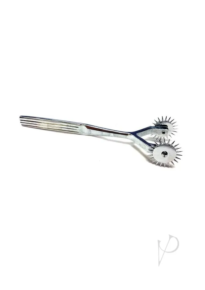 Dildos Rouge Two Prong Stainless Steel Pinwheel Silver Rouge