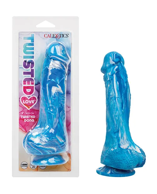 Dildos Twisted Love Twisted Dong Silicone Bendable Dildo Blue Twisted Love