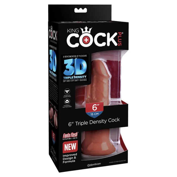 Dildos Wild Night Fantasies King Cock Plus Triple Density Cock 6 Inch