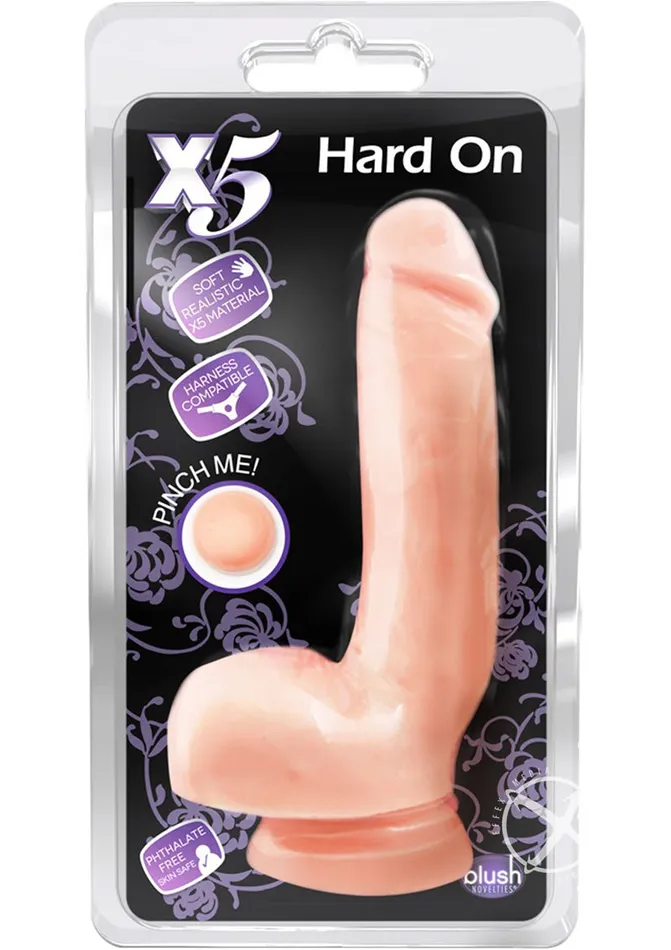 Dildos X5 X5 Hard on Dildo With Balls 875in Vanilla