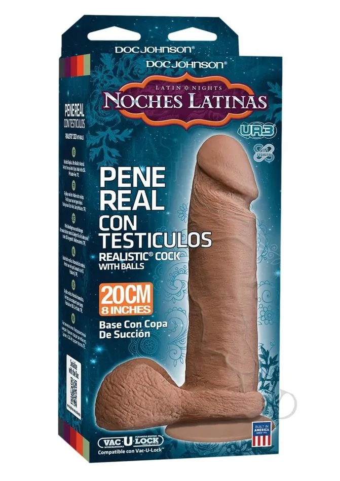 Doc Johnson Dildos Noches Latina Pene Real Con Testiculos Dildo 8in Caramel Doc Johnson Dildos Noches Latina Pene Real Con Testiculos Dildo 8in Caramel