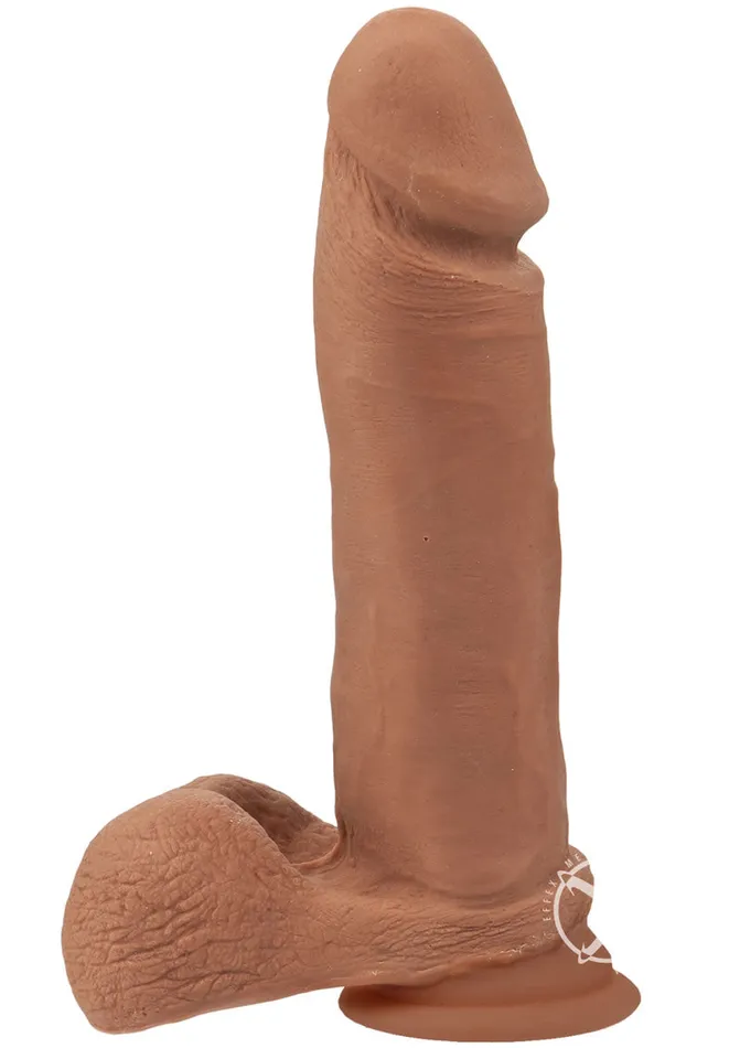 Doc Johnson Dildos Noches Latina Pene Real Con Testiculos Dildo 8in Caramel