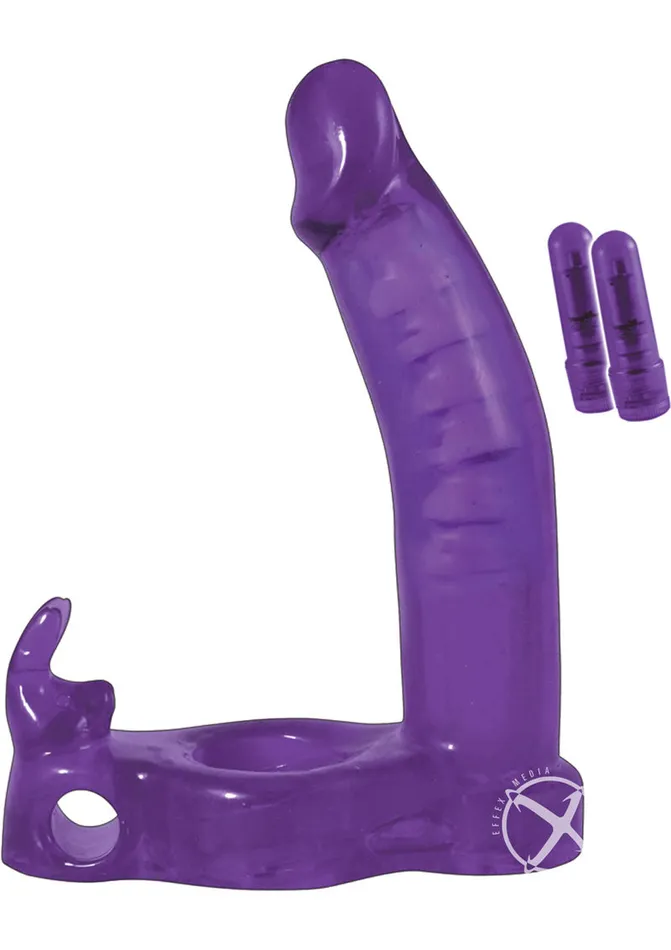 Double Penetrator Couples Double Penetrator Rabbit Vibrating Cock Ring Purple