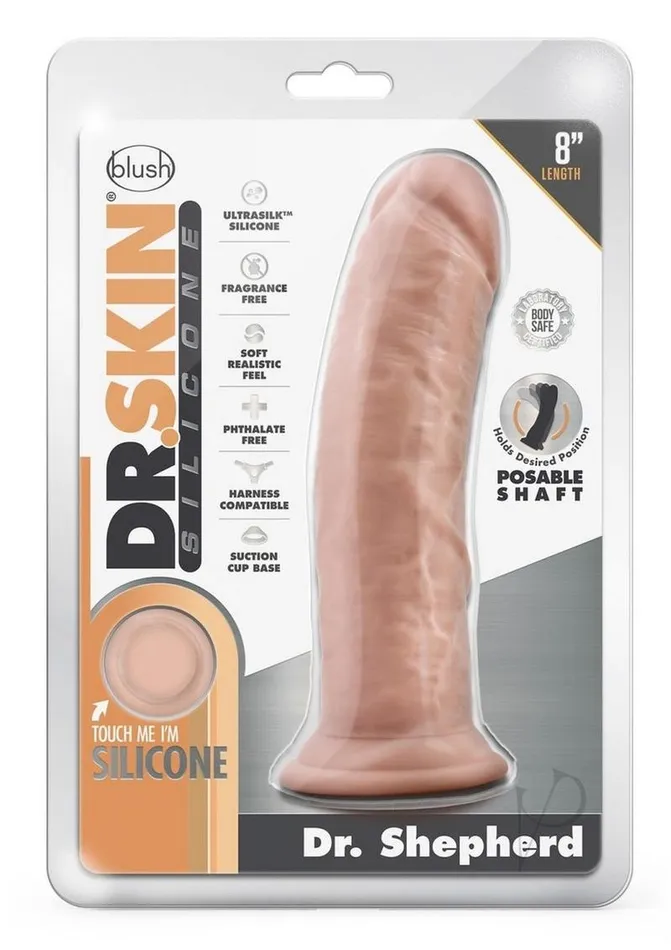 Dr Skin Female Sex Toys Dr Skin Platinum Collection Silicone Dr Shepherd Dildo with Suction Cup 8in Vanilla Dr Skin Female Sex Toys Dr Skin Platinum Collection Silicone Dr Shepherd Dildo with Suction Cup 8in Vanilla