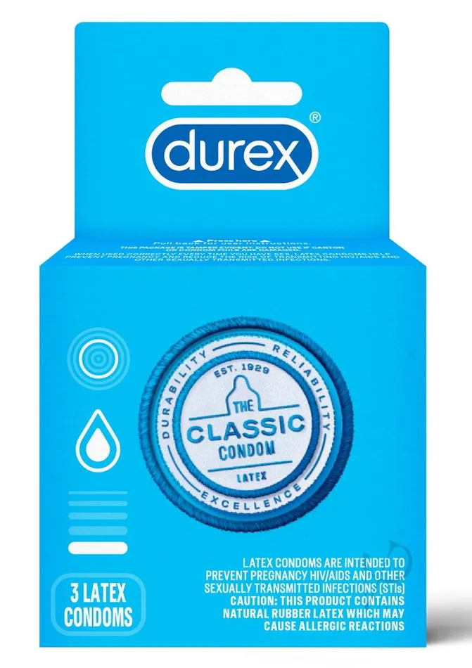 Durex Classic Latex Condoms 3Pack Durex Vibrators