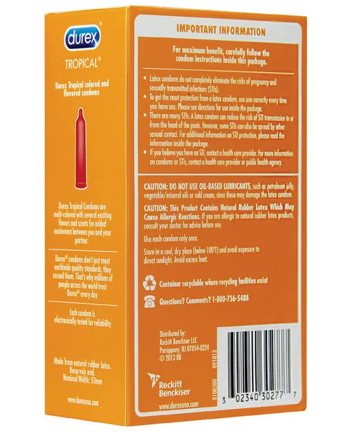 Durex Durex Tropical Color Scents Condoms Box of 12 Female Sex Toys Durex Durex Tropical Color Scents Condoms Box of 12 Female Sex Toys