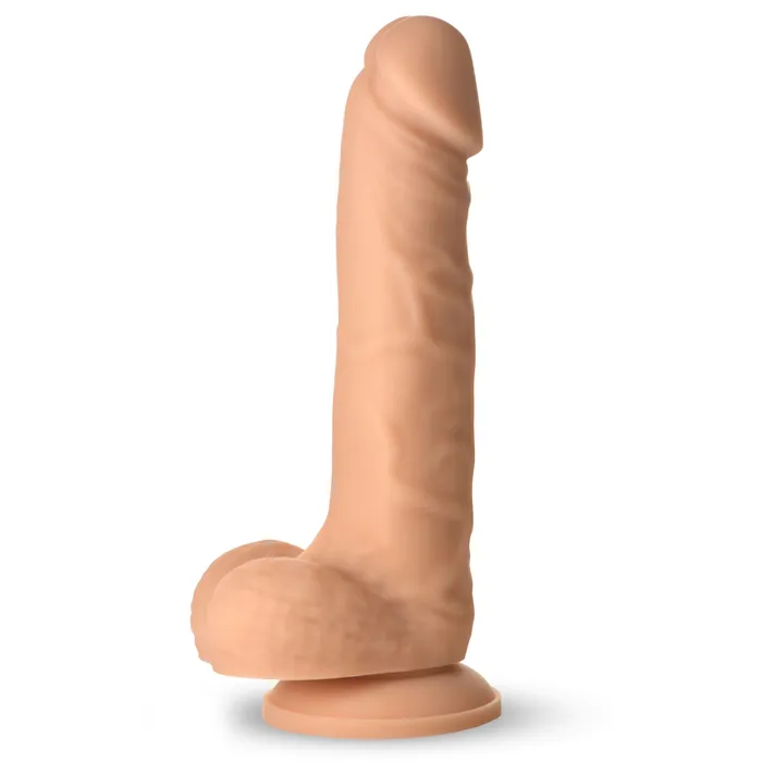 Easy Riders 7inch Silicone Dildo with Balls Curve Toys Dildos