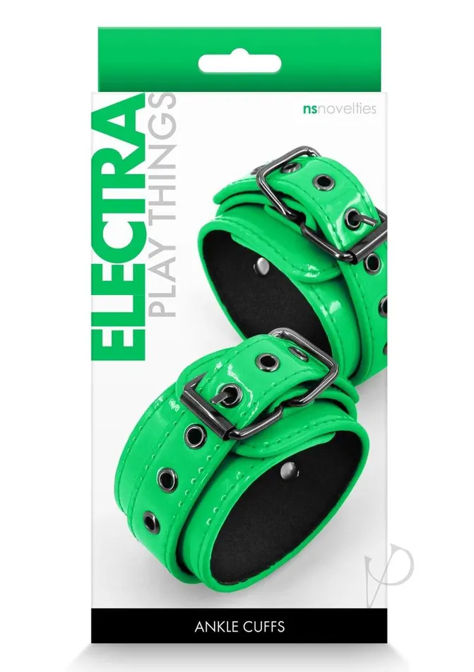 Electra Play Things Electra Play Things PU Leather Ankle Cuffs Green Couples Electra Play Things Electra Play Things PU Leather Ankle Cuffs Green Couples