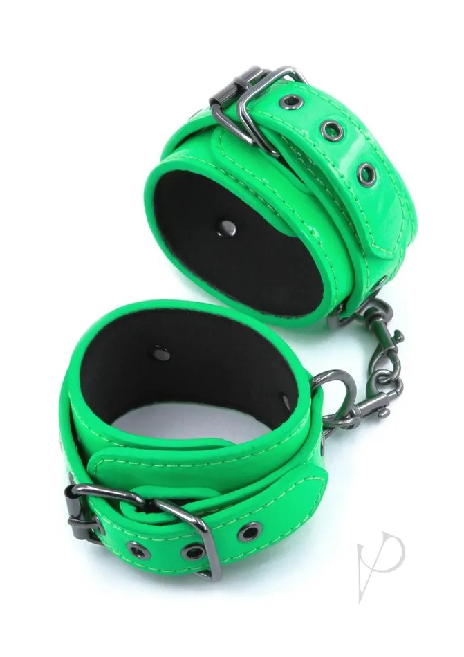 Electra Play Things Electra Play Things PU Leather Ankle Cuffs Green Couples Electra Play Things Electra Play Things PU Leather Ankle Cuffs Green Couples