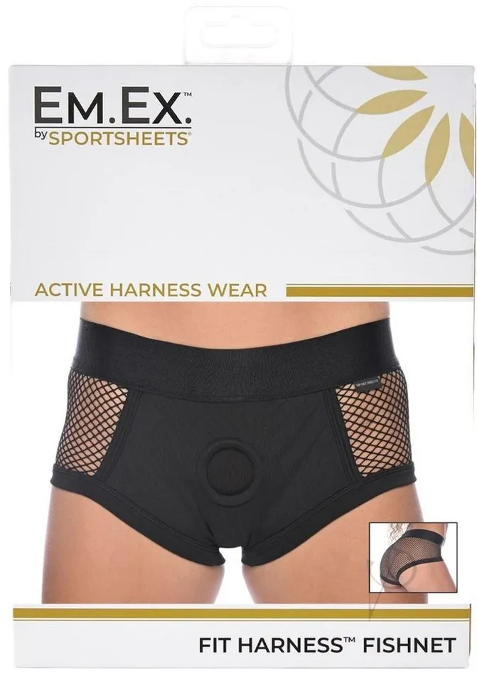 EmEx Anal EM EX Fit Harness Fishnet Large Black