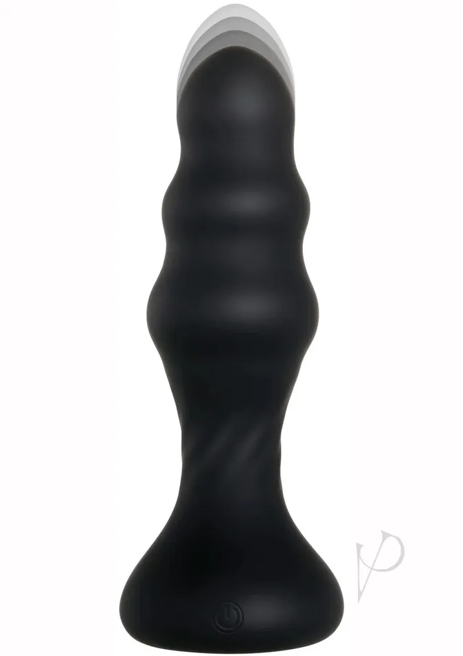 Evolved Female Sex Toys Backdoor Banger Silicone Rechargeable Anal Vibrator with Remote Control Black