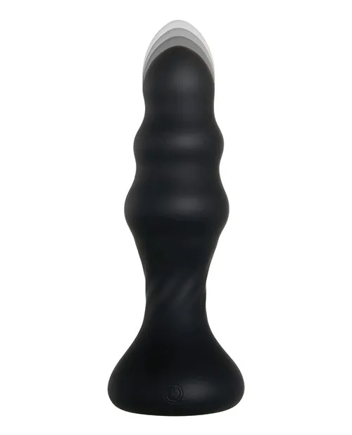 Evolved Female Sex Toys Backdoor Banger Silicone Rechargeable Anal Vibrator with Remote Control Black