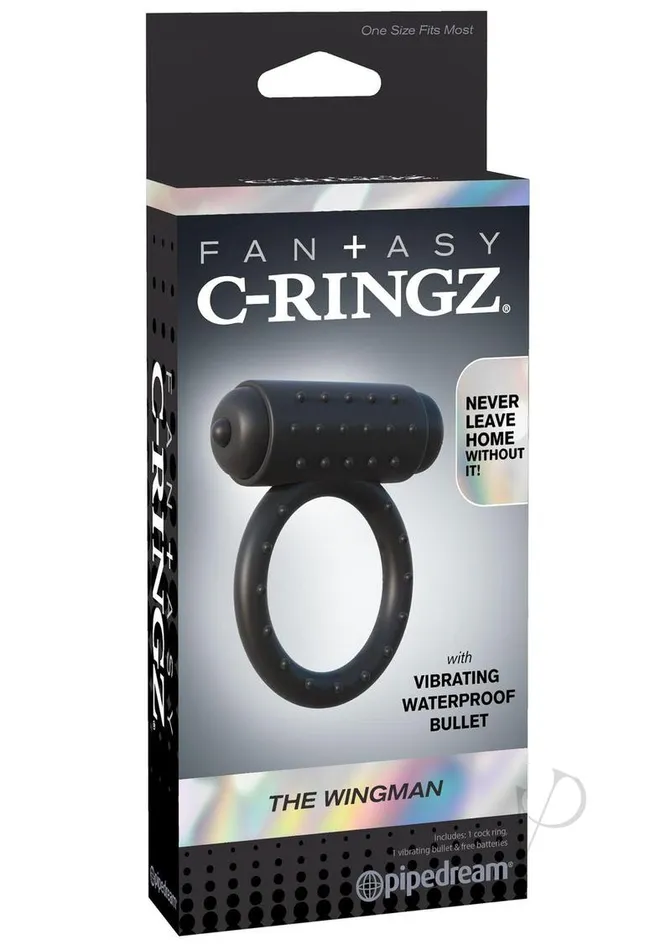 Fantasy CRingz The Wingman Cock Ring with Bullet Black Fantasy C Ringz Male Sex Toys Fantasy CRingz The Wingman Cock Ring with Bullet Black Fantasy C Ringz Male Sex Toys