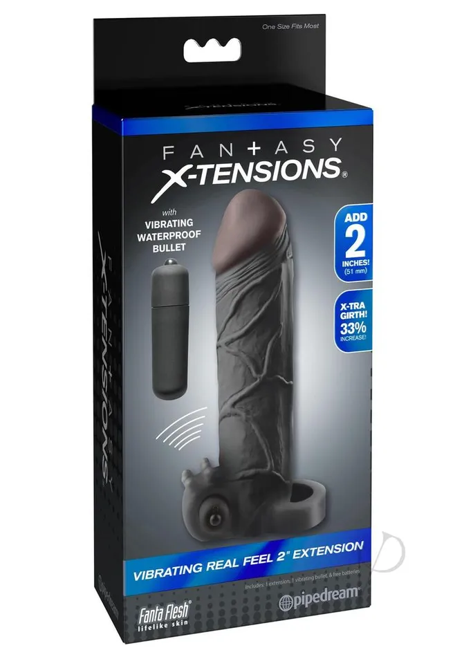 Fantasy X Tensions Male Sex Toys Fantasy XTensions Vibrating Real Feel 2in Extension Sleeve 65in Black Fantasy X Tensions Male Sex Toys Fantasy XTensions Vibrating Real Feel 2in Extension Sleeve 65in Black
