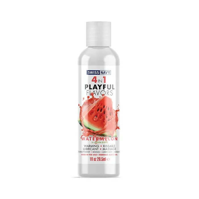 Female Sex Toys 4 in 1 Playful Flavors Watermelon 1 oz Swiss Navy