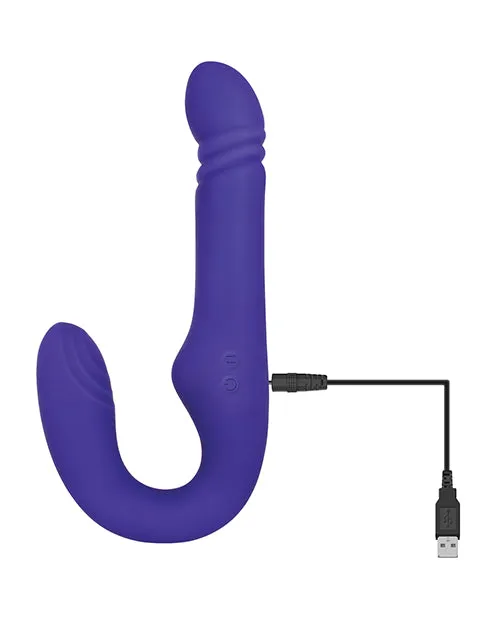 Female Sex Toys Adam Eve Eves Ultimate Thrusting Strapless Strap On Purple Adam And Eve