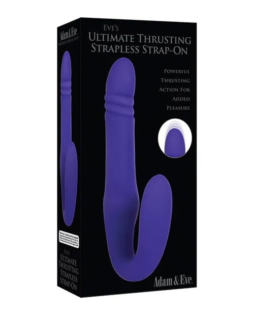 Female Sex Toys Adam Eve Eves Ultimate Thrusting Strapless Strap On Purple Adam And Eve