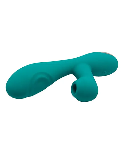Female Sex Toys Alive Alive Caribbean Shine Rechargeable Silicone Rabbit Vibrator Blue