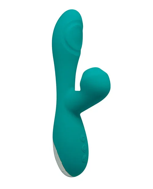 Female Sex Toys Alive Alive Caribbean Shine Rechargeable Silicone Rabbit Vibrator Blue