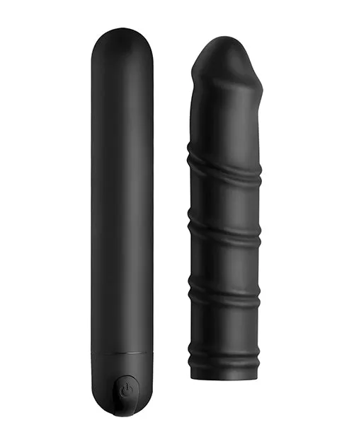 Female Sex Toys Bang XL Bullet Swirl Silicone Sleeve Black Bang