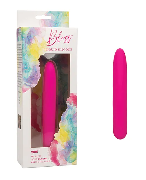 Female Sex Toys Bliss By Cal Exotics Bliss Liquid Silicone Rechargeable Vibrator Pink