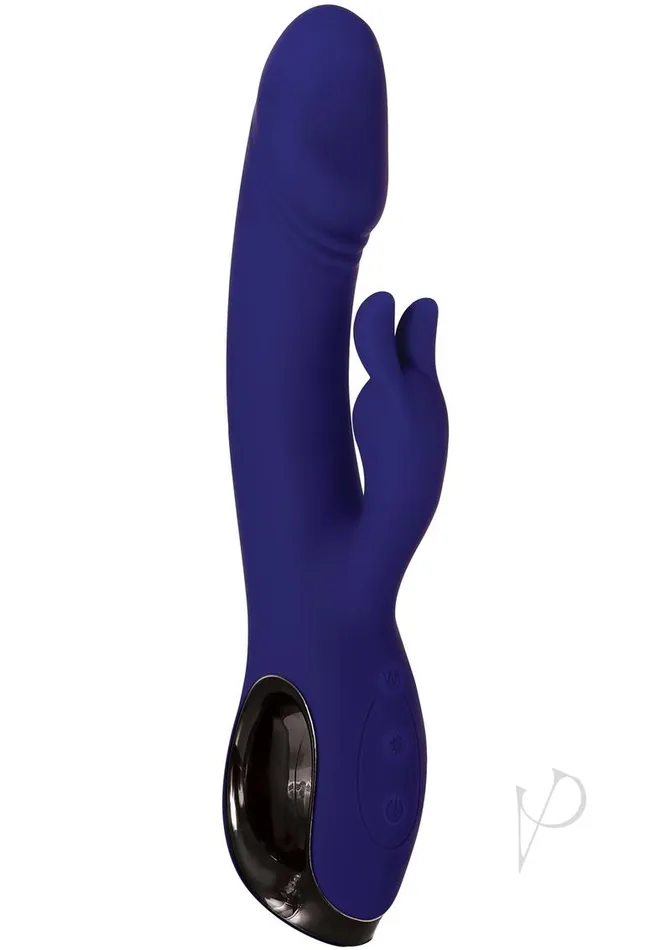 Female Sex Toys Bunny Buddy Rechargeable Silicone Dual Vibrator with Clitoral Stimulator Purple Evolved