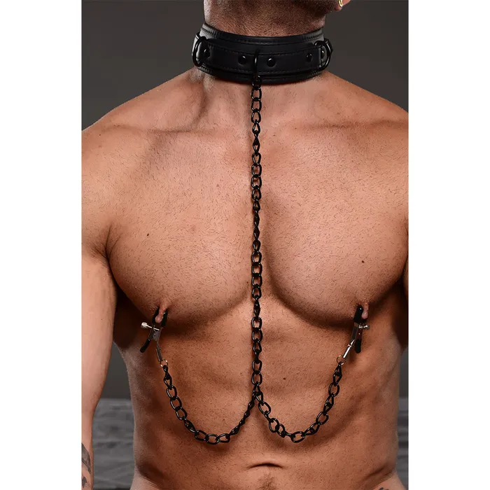 Female Sex Toys Collared Temptress Collar with Nipple Clamps Master Series