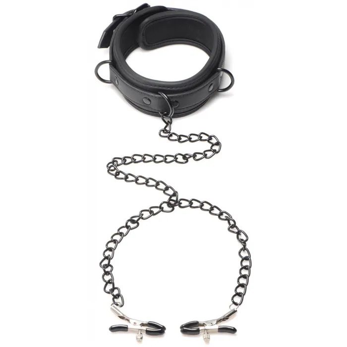 Female Sex Toys Collared Temptress Collar with Nipple Clamps Master Series