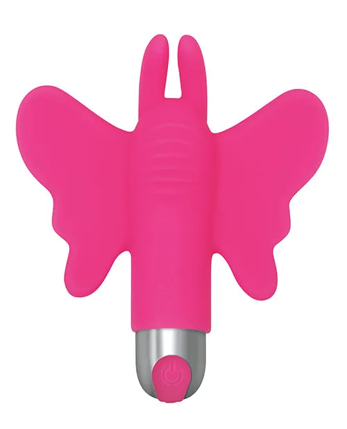 Female Sex Toys Evolved My Butterfly Rechargeable Silicone Finger Vibrator Pink