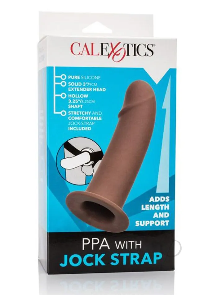 Female Sex Toys Extensions PPA with Jock Strap StrapOn Penis Sleeve 7in Chocolate Female Sex Toys Extensions PPA with Jock Strap StrapOn Penis Sleeve 7in Chocolate