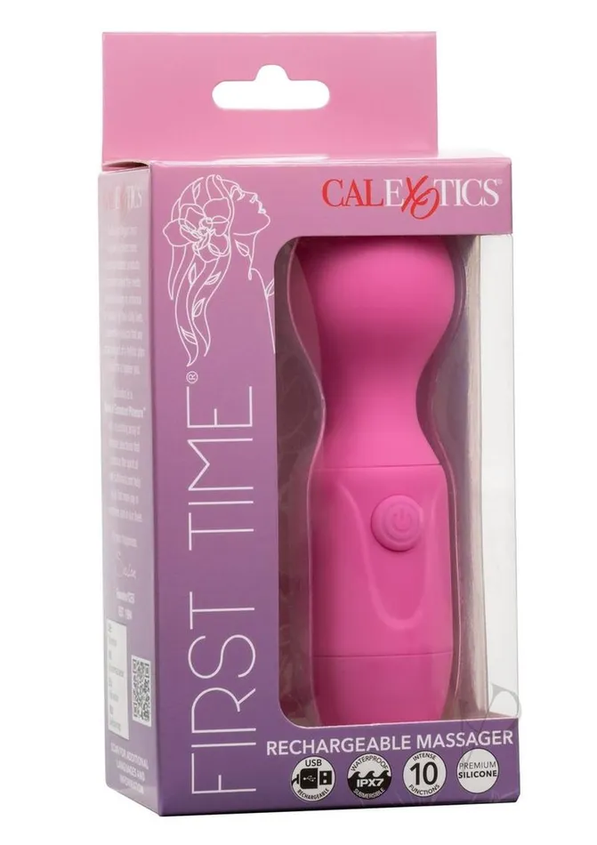 Female Sex Toys First Time First Time Rechargeable Silicone Massager Pink