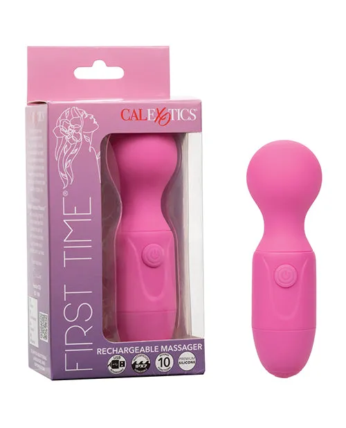 Female Sex Toys First Time First Time Rechargeable Silicone Massager Pink