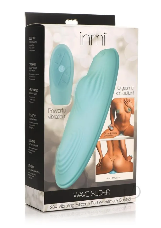Female Sex Toys Inmi Inmi Wave Slider 28X Vibrating Silicone Pad with Remote Control Blue Female Sex Toys Inmi Inmi Wave Slider 28X Vibrating Silicone Pad with Remote Control Blue